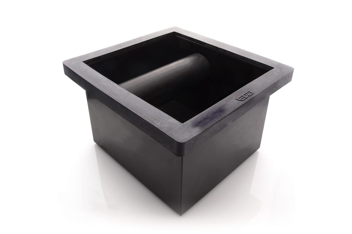 Matt Black Square Close Base Knock Box