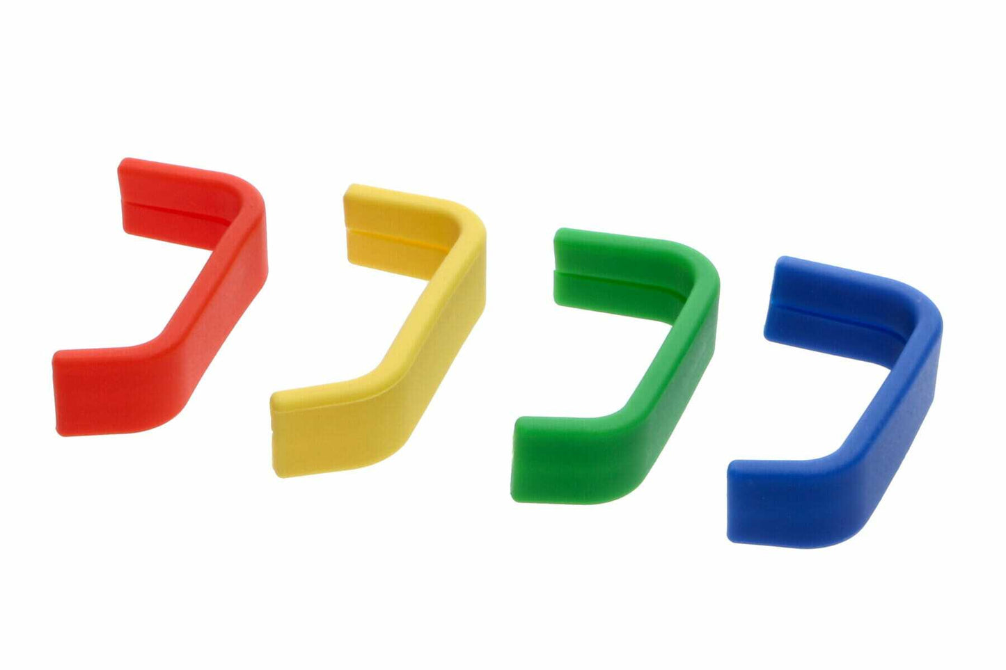 SET OF 4 COLOURED RUBBER GRIPS
