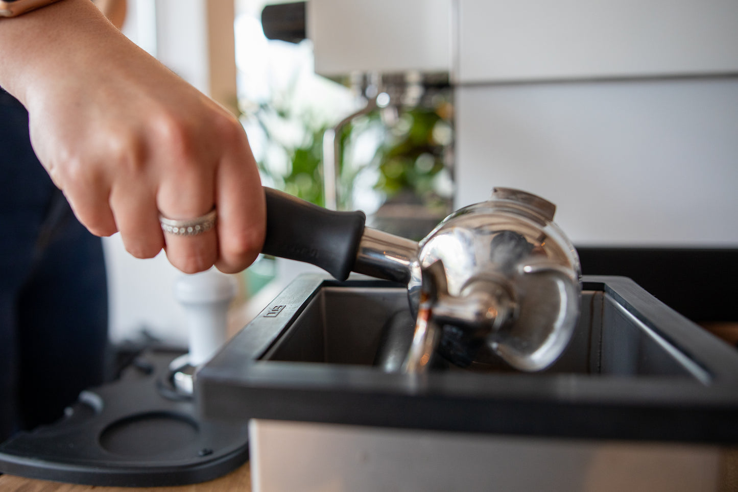 Stainless Steel Square Closed Base Knock Box